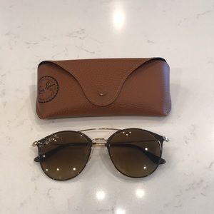 Ray Ban Aviator Sunglasses Brown Rb3546